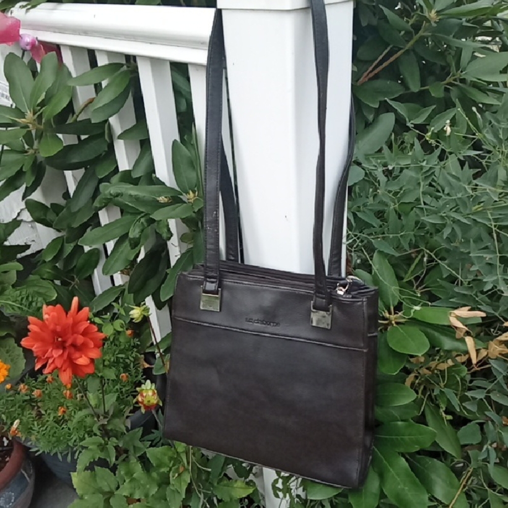 Repair Elegant Black Faux  Leather Shoulder Bag Needs A Little TLC